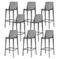 Contemporary Acrylic Bar Stools Low Back Indoor Counter Chair