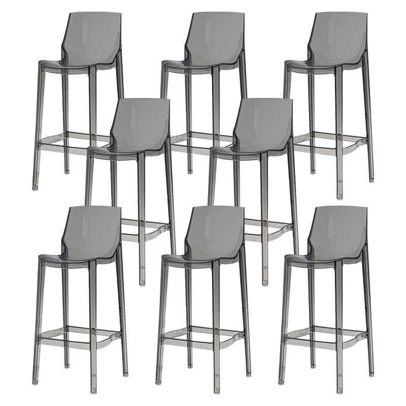 Contemporary Acrylic Bar Stools Low Back Indoor Counter Chair