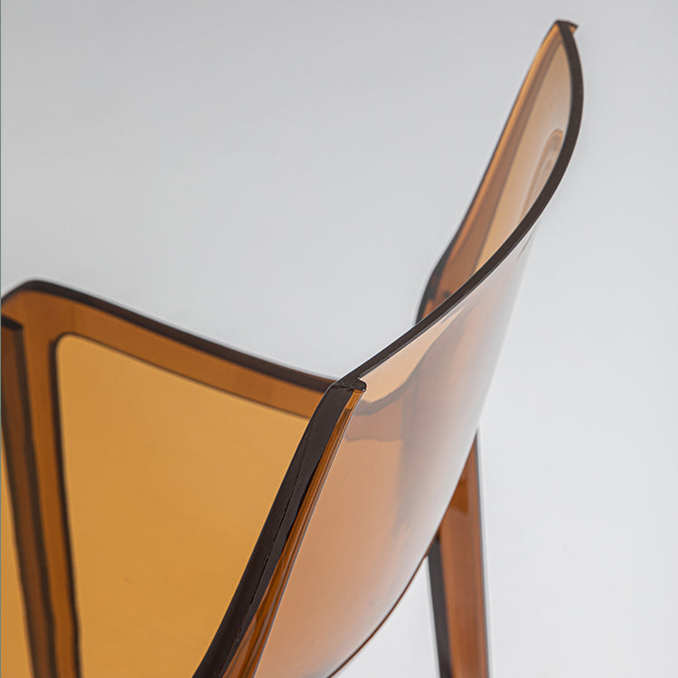 Contemporary Acrylic Bar Stools Low Back Indoor Counter Chair