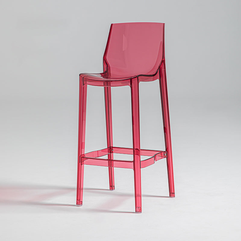 Contemporary Acrylic Bar Stools Low Back Indoor Counter Chair