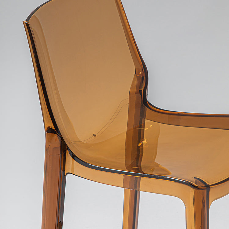 Contemporary Acrylic Bar Stools Low Back Indoor Counter Chair