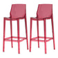 Contemporary Acrylic Bar Stools Low Back Indoor Counter Chair