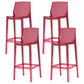 Contemporary Acrylic Bar Stools Low Back Indoor Counter Chair