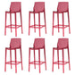 Contemporary Acrylic Bar Stools Low Back Indoor Counter Chair