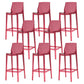 Contemporary Acrylic Bar Stools Low Back Indoor Counter Chair