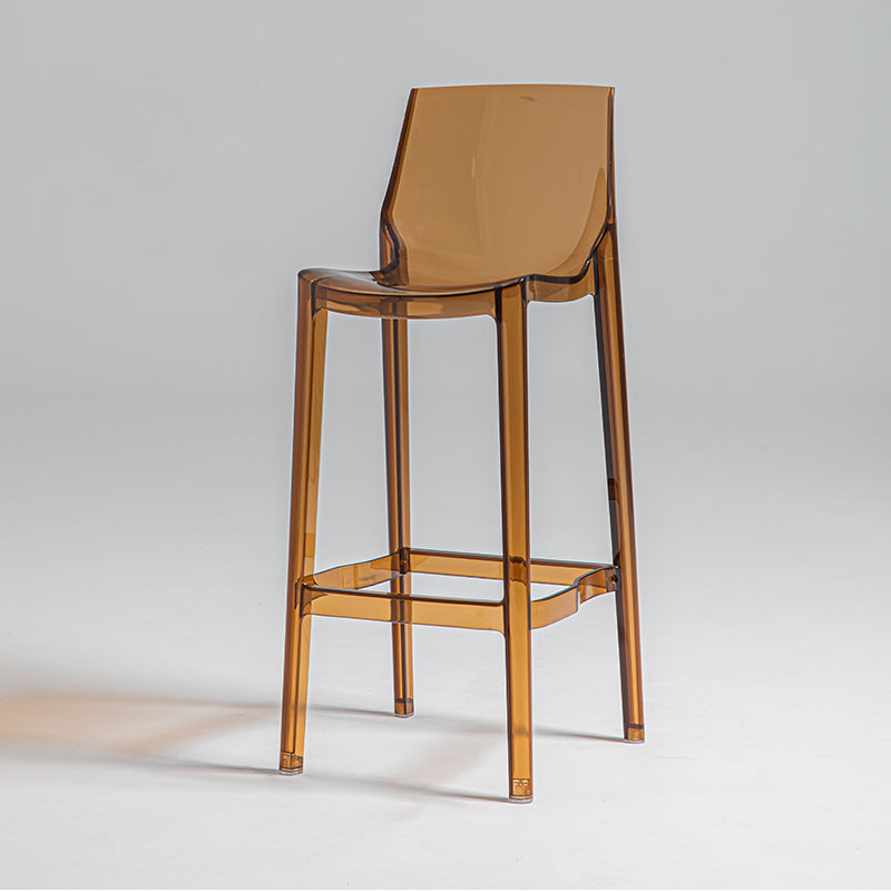 Contemporary Acrylic Bar Stools Low Back Indoor Counter Chair