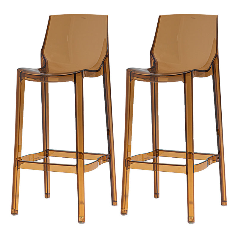 Contemporary Acrylic Bar Stools Low Back Indoor Counter Chair