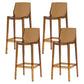 Contemporary Acrylic Bar Stools Low Back Indoor Counter Chair