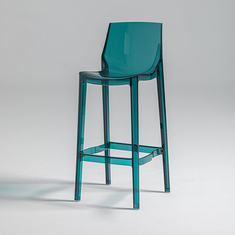 Contemporary Acrylic Bar Stools Low Back Indoor Counter Chair