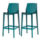 Contemporary Acrylic Bar Stools Low Back Indoor Counter Chair