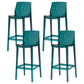 Contemporary Acrylic Bar Stools Low Back Indoor Counter Chair