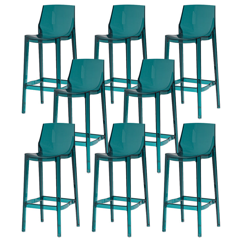Contemporary Acrylic Bar Stools Low Back Indoor Counter Chair