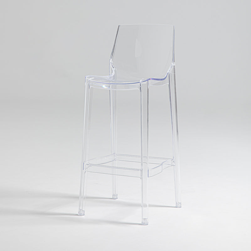 Contemporary Acrylic Bar Stools Low Back Indoor Counter Chair