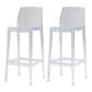 Contemporary Acrylic Bar Stools Low Back Indoor Counter Chair