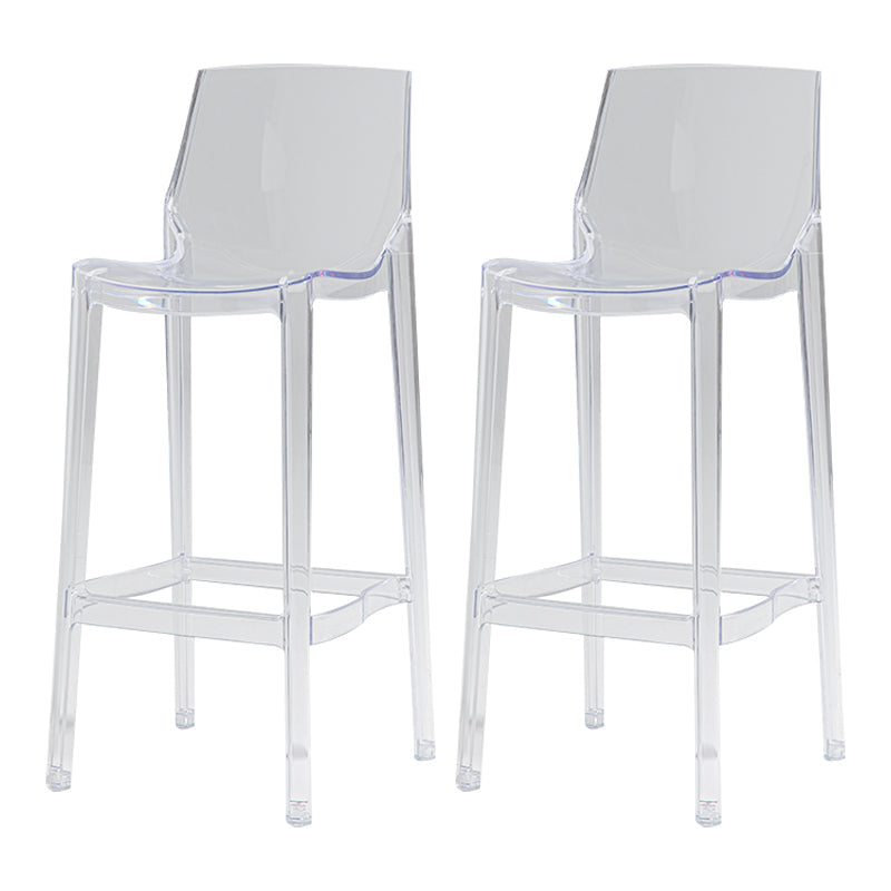 Contemporary Acrylic Bar Stools Low Back Indoor Counter Chair