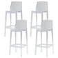 Contemporary Acrylic Bar Stools Low Back Indoor Counter Chair
