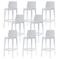 Contemporary Acrylic Bar Stools Low Back Indoor Counter Chair