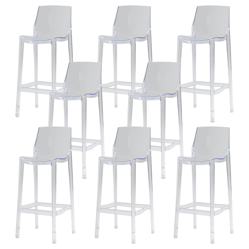 Contemporary Acrylic Bar Stools Low Back Indoor Counter Chair