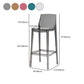 Contemporary Acrylic Bar Stools Low Back Indoor Counter Chair