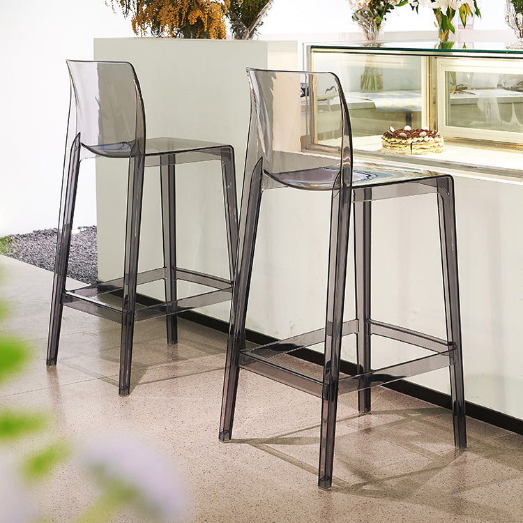 Contemporary Acrylic Counter Chair Low Back Indoor Bar Stools Clearhalo 'Bar Furniture' 'Bar Stools' 'bar_stools' 'furn' 'furn_bar_stools' 'Furniture' 'Kitchen & Dining Furniture' 7499961