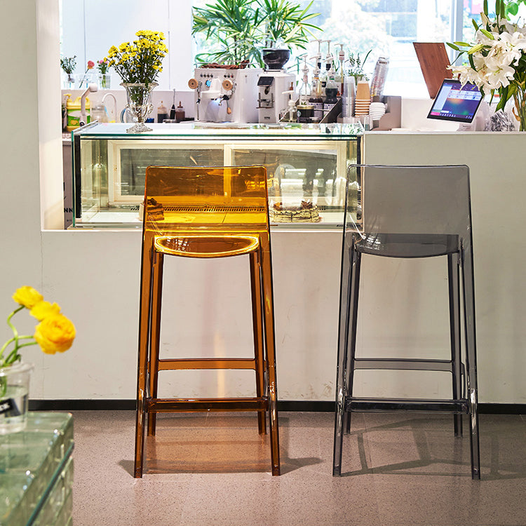 Contemporary Acrylic Counter Chair Low Back Indoor Bar Stools Clearhalo 'Bar Furniture' 'Bar Stools' 'bar_stools' 'furn' 'furn_bar_stools' 'Furniture' 'Kitchen & Dining Furniture' 7499977