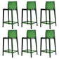 Contemporary Acrylic Counter Chair Low Back Indoor Bar Stools Green 6 Piece Set Counter Stool(26"H) Clearhalo 'Bar Furniture' 'Bar Stools' 'bar_stools' 'furn' 'furn_bar_stools' 'Furniture' 'Kitchen & Dining Furniture' 7499988