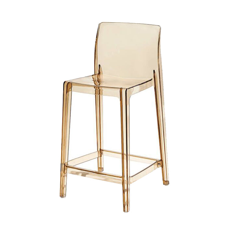 Contemporary Acrylic Counter Chair Low Back Indoor Bar Stools Khaki 1 Piece Counter Stool(26"H) Clearhalo 'Bar Furniture' 'Bar Stools' 'bar_stools' 'furn' 'furn_bar_stools' 'Furniture' 'Kitchen & Dining Furniture' 7499995