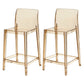Contemporary Acrylic Counter Chair Low Back Indoor Bar Stools Khaki 2 Piece Set Counter Stool(26"H) Clearhalo 'Bar Furniture' 'Bar Stools' 'bar_stools' 'furn' 'furn_bar_stools' 'Furniture' 'Kitchen & Dining Furniture' 7499996