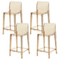 Contemporary Acrylic Counter Chair Low Back Indoor Bar Stools Khaki 4 Piece Set Counter Stool(26"H) Clearhalo 'Bar Furniture' 'Bar Stools' 'bar_stools' 'furn' 'furn_bar_stools' 'Furniture' 'Kitchen & Dining Furniture' 7499997