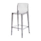 Contemporary Acrylic Counter Chair Low Back Indoor Bar Stools Grey 1 Piece Bar Stool(30"H) Clearhalo 'Bar Furniture' 'Bar Stools' 'bar_stools' 'furn' 'furn_bar_stools' 'Furniture' 'Kitchen & Dining Furniture' 7500005