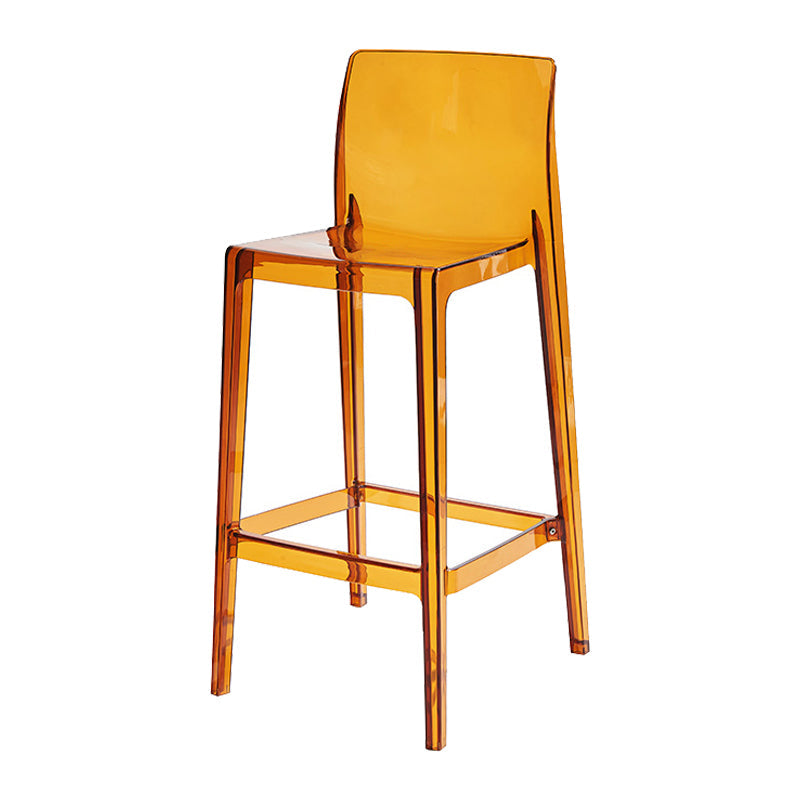 Contemporary Acrylic Counter Chair Low Back Indoor Bar Stools Brown 1 Piece Bar Stool(30"H) Clearhalo 'Bar Furniture' 'Bar Stools' 'bar_stools' 'furn' 'furn_bar_stools' 'Furniture' 'Kitchen & Dining Furniture' 7500010
