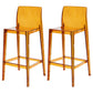 Contemporary Acrylic Counter Chair Low Back Indoor Bar Stools Brown 2 Piece Set Bar Stool(30"H) Clearhalo 'Bar Furniture' 'Bar Stools' 'bar_stools' 'furn' 'furn_bar_stools' 'Furniture' 'Kitchen & Dining Furniture' 7500011