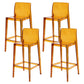 Contemporary Acrylic Counter Chair Low Back Indoor Bar Stools Brown 4 Piece Set Bar Stool(30"H) Clearhalo 'Bar Furniture' 'Bar Stools' 'bar_stools' 'furn' 'furn_bar_stools' 'Furniture' 'Kitchen & Dining Furniture' 7500012