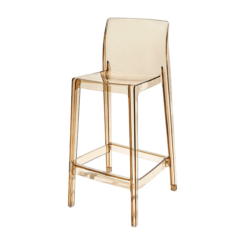 Contemporary Acrylic Counter Chair Low Back Indoor Bar Stools Khaki 1 Piece Bar Stool(30"H) Clearhalo 'Bar Furniture' 'Bar Stools' 'bar_stools' 'furn' 'furn_bar_stools' 'Furniture' 'Kitchen & Dining Furniture' 7500030
