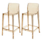Contemporary Acrylic Counter Chair Low Back Indoor Bar Stools Khaki 2 Piece Set Bar Stool(30"H) Clearhalo 'Bar Furniture' 'Bar Stools' 'bar_stools' 'furn' 'furn_bar_stools' 'Furniture' 'Kitchen & Dining Furniture' 7500031
