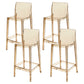 Contemporary Acrylic Counter Chair Low Back Indoor Bar Stools Khaki 4 Piece Set Bar Stool(30"H) Clearhalo 'Bar Furniture' 'Bar Stools' 'bar_stools' 'furn' 'furn_bar_stools' 'Furniture' 'Kitchen & Dining Furniture' 7500032