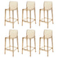 Contemporary Acrylic Counter Chair Low Back Indoor Bar Stools Khaki 6 Piece Set Bar Stool(30"H) Clearhalo 'Bar Furniture' 'Bar Stools' 'bar_stools' 'furn' 'furn_bar_stools' 'Furniture' 'Kitchen & Dining Furniture' 7500033