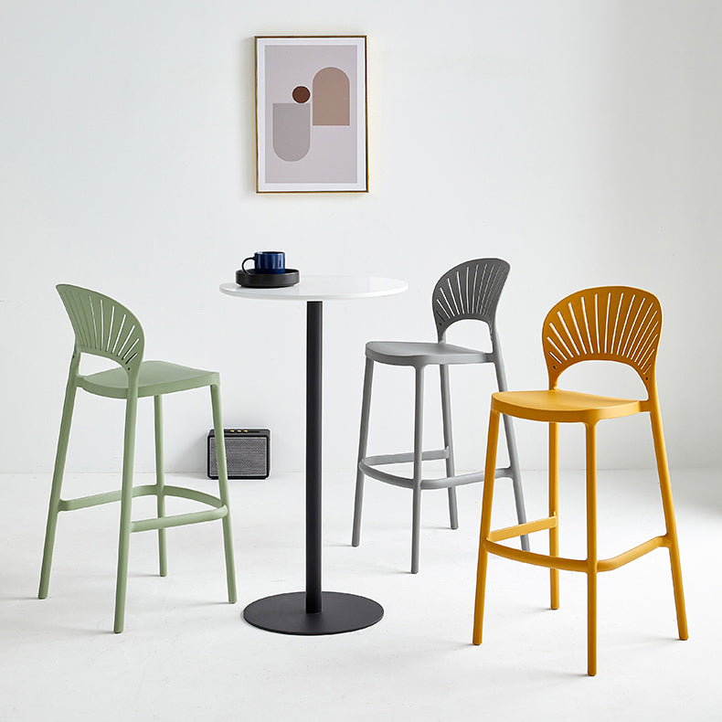 Sgabello da bancone poggiapiedi in plastica stile moderno per ristorante