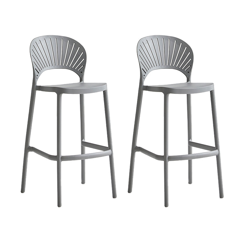 Sgabello da bancone poggiapiedi in plastica stile moderno per ristorante
