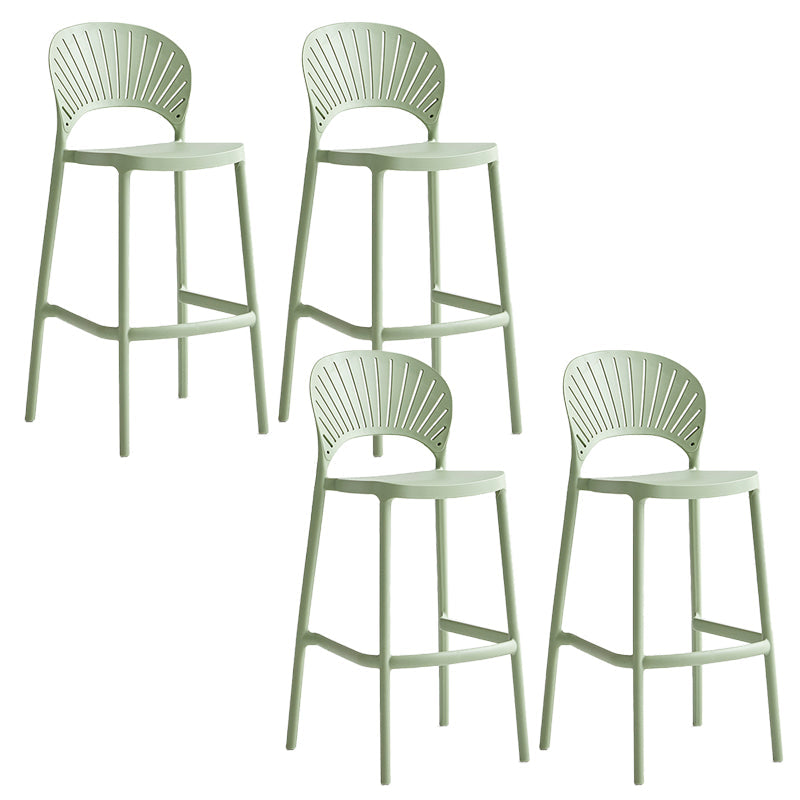 Sgabello da bancone poggiapiedi in plastica stile moderno per ristorante