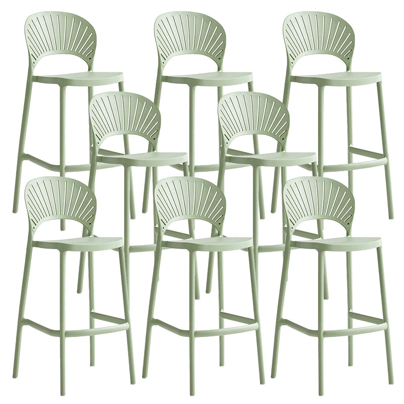 Sgabello da bancone poggiapiedi in plastica stile moderno per ristorante