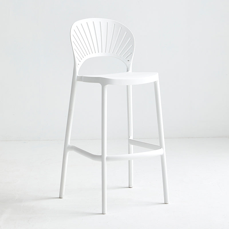 Sgabello da bancone poggiapiedi in plastica stile moderno per ristorante