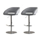 Contemporary Style Metal Bar Stool Footrest Counter Stool for Indoor Grey 2 Piece Set Clearhalo 'Bar Furniture' 'Bar Stools' 'bar_stools' 'furn' 'furn_bar_stools' 'Furniture' 'Kitchen & Dining Furniture' 7500155