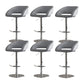 Contemporary Style Metal Bar Stool Footrest Counter Stool for Indoor Grey 6 Piece Set Clearhalo 'Bar Furniture' 'Bar Stools' 'bar_stools' 'furn' 'furn_bar_stools' 'Furniture' 'Kitchen & Dining Furniture' 7500159