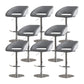 Contemporary Style Metal Bar Stool Footrest Counter Stool for Indoor Grey 8 Piece Set Clearhalo 'Bar Furniture' 'Bar Stools' 'bar_stools' 'furn' 'furn_bar_stools' 'Furniture' 'Kitchen & Dining Furniture' 7500161