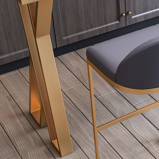 Juego de mesa de bar rectangular moderno, juego de mesa de bar de granito blanco de 1/3/5 piezas