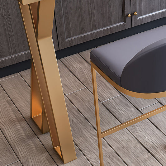 Modern Rectangle Bar Table Set 1/3/5 Pcs White Granite Bar Table Set