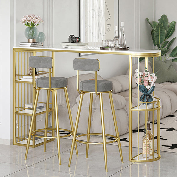 Set tavolo da bar in stile moderno Set tavolo da bar in granito bianco da 1/3 pezzi