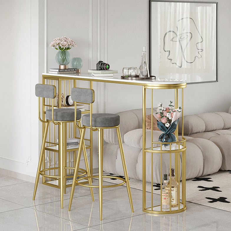 Set tavolo da bar in stile moderno Set tavolo da bar in granito bianco da 1/3 pezzi