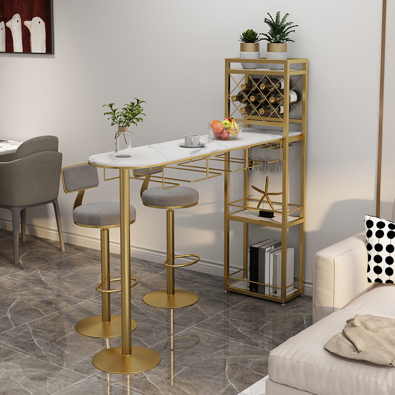 Glam Style Stone Pub Dining Set 1/2/3 Pcs Specialty Pub Set for Indoor